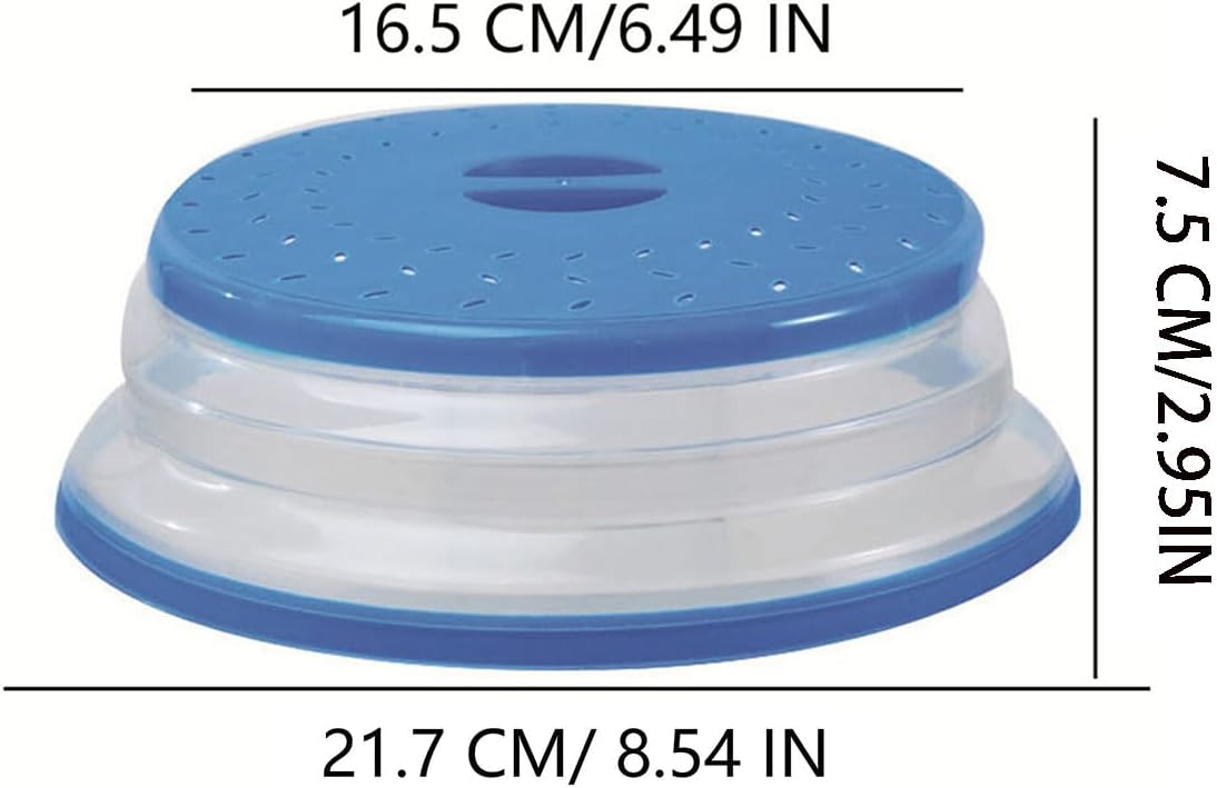 12.3 IN Collapsible Microwave Splatter Cover(Dark blue) - Colors B