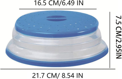 12.3 IN Collapsible Microwave Splatter Cover(Dark blue) - Colors B