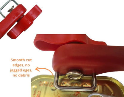 Fan Wu Safe Side-Cut Manual Can Opener, Smooth Edge | No Sharp Lid Risks;Ergonomic Non-Slip Grip;Fits All Standard Cans;Rust-Resistant Stainless Steel;Dishwasher Safe Design