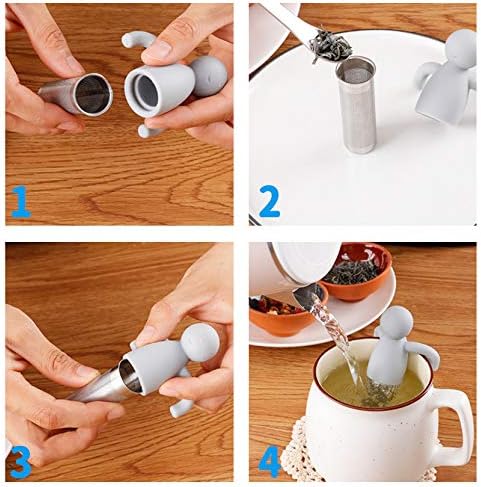 Leden Tea Infuser for Loose Leaf Tea Extra Fine Mesh Tea Steeper Gray