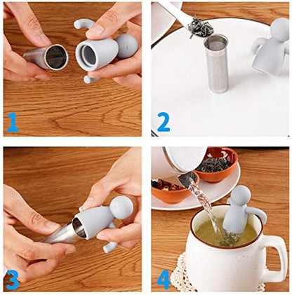 Leden Tea Infuser for Loose Leaf Tea Extra Fine Mesh Tea Steeper Gray