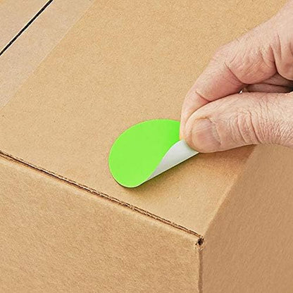 Blank Color Coding Stickers, Writable Surface â€“ 500 Permanent Labels per Roll (Yellow Fluorescent, 1.5" Circle)