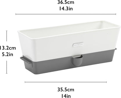 Cole & Mason Fresh Herb Keeper - Acrylic Storage Container for Refrigerator - Storage for Herbs & Vegetables for Fridge - Fresh Herb Keeper