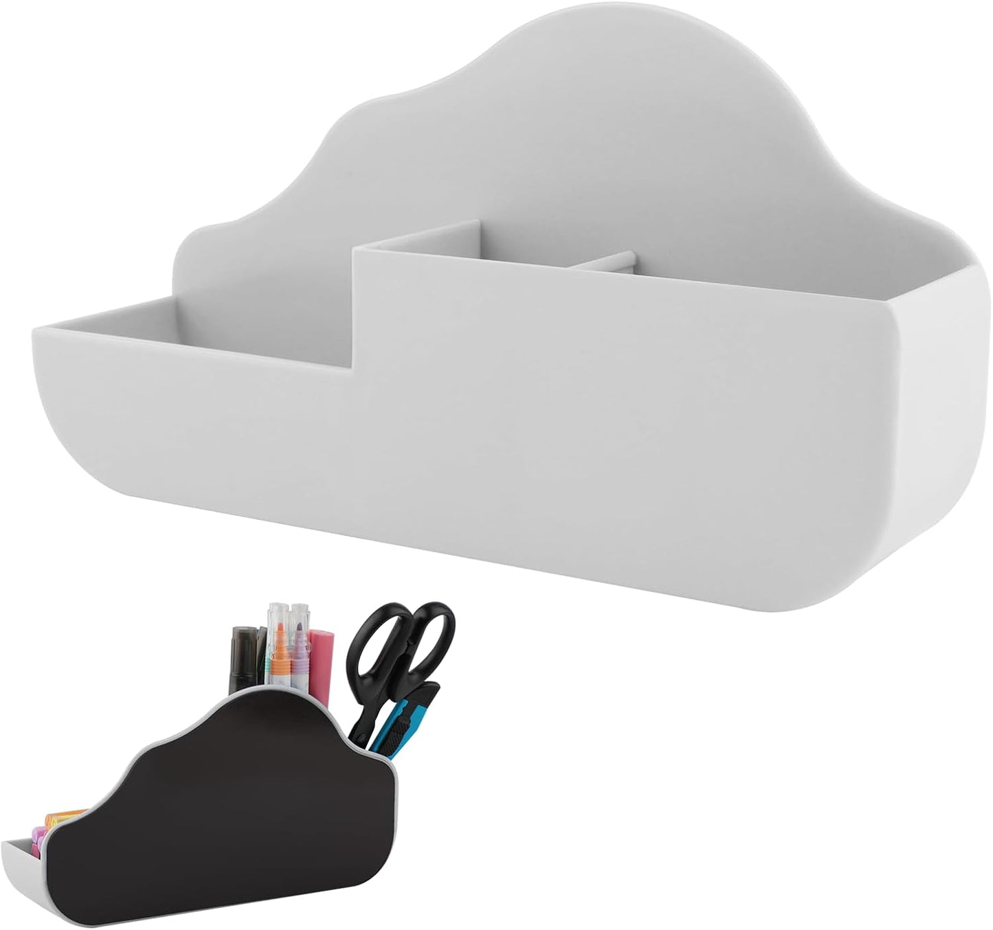 KITANIS Magnetic Pen Holder,2 Pack Magnetic Dry Erase Marker Holder with Generous Compartments,Strong Magnet Storage Marker Pen Pencil Organizer for Refrigerator,Whiteboard,Locker Accessories