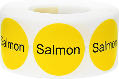 Yellow with Black Carnitas Circle Dot Adhesive Stickers, 1 Inch Round Labels, 500 Total Stickers