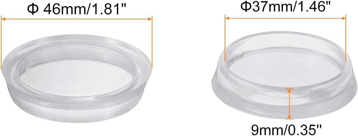 uxcell 12 Pcs Round Furniture Caster Cups, 1-7/8" Plastic Furniture Pads Floor Protectors for Carpet Floors