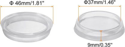 uxcell 12 Pcs Round Furniture Caster Cups, 1-7/8" Plastic Furniture Pads Floor Protectors for Carpet Floors