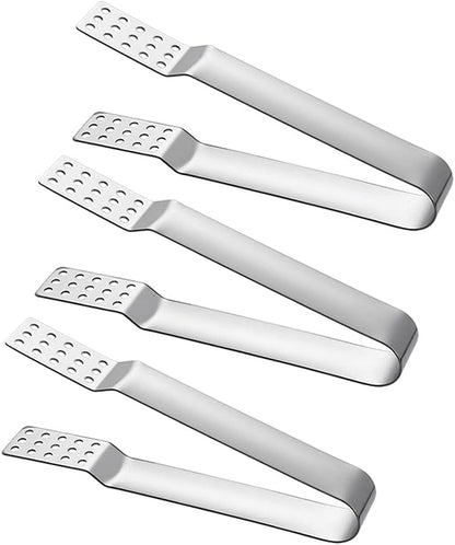 ARFUKA 3pcs Tea Bag Squeezer Stainless Steel Tea Bag Holder Tea Bag Tongs Tea Bag Spoon Tea Bag Strainer Clip for Gripping Ice Cubes Tea Bags for Loose Tea Loose Leaf Gripping Ice Cubes, Silver