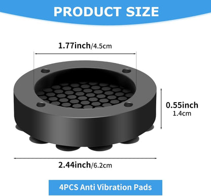 4pcs Anti Vibration Pads for Washing Machine, Anti Vibration Washing Machine Support, Scratch Resistant Stabilizer Stable For Washing Machine Anti Vibration Pad(COLOR:Black)