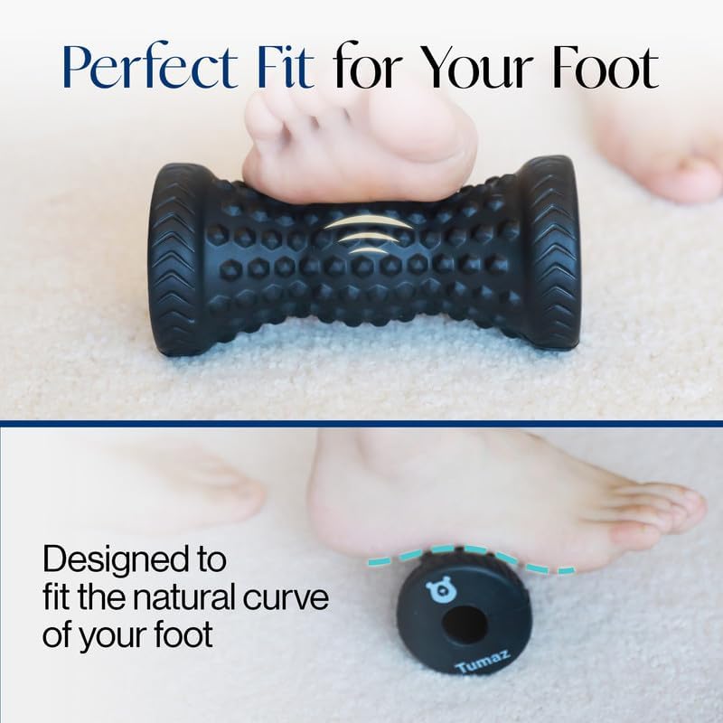 Tumaz Foot Roller & Massage Ball 3-in-1 Set | Foot Roller, Spiky & Lacrosse Balls | Ergonomic Design | Deep Tissue Massage | Foot Relaxation & Recovery