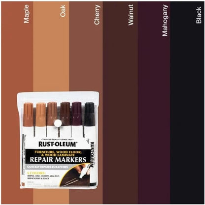 Rust-Oleum Wood Stain Repair Marker Kit - 6 Colors