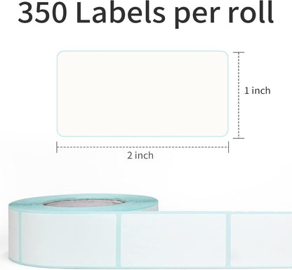 L LIKED Blank 1 x 2 Inch Dissolvable Labels Food Rotation 2 Rolls | Inkjet/laser printers compatible, DIY templates. -40~150°F. Fits glass/wood/metal/plastic. For food prep info