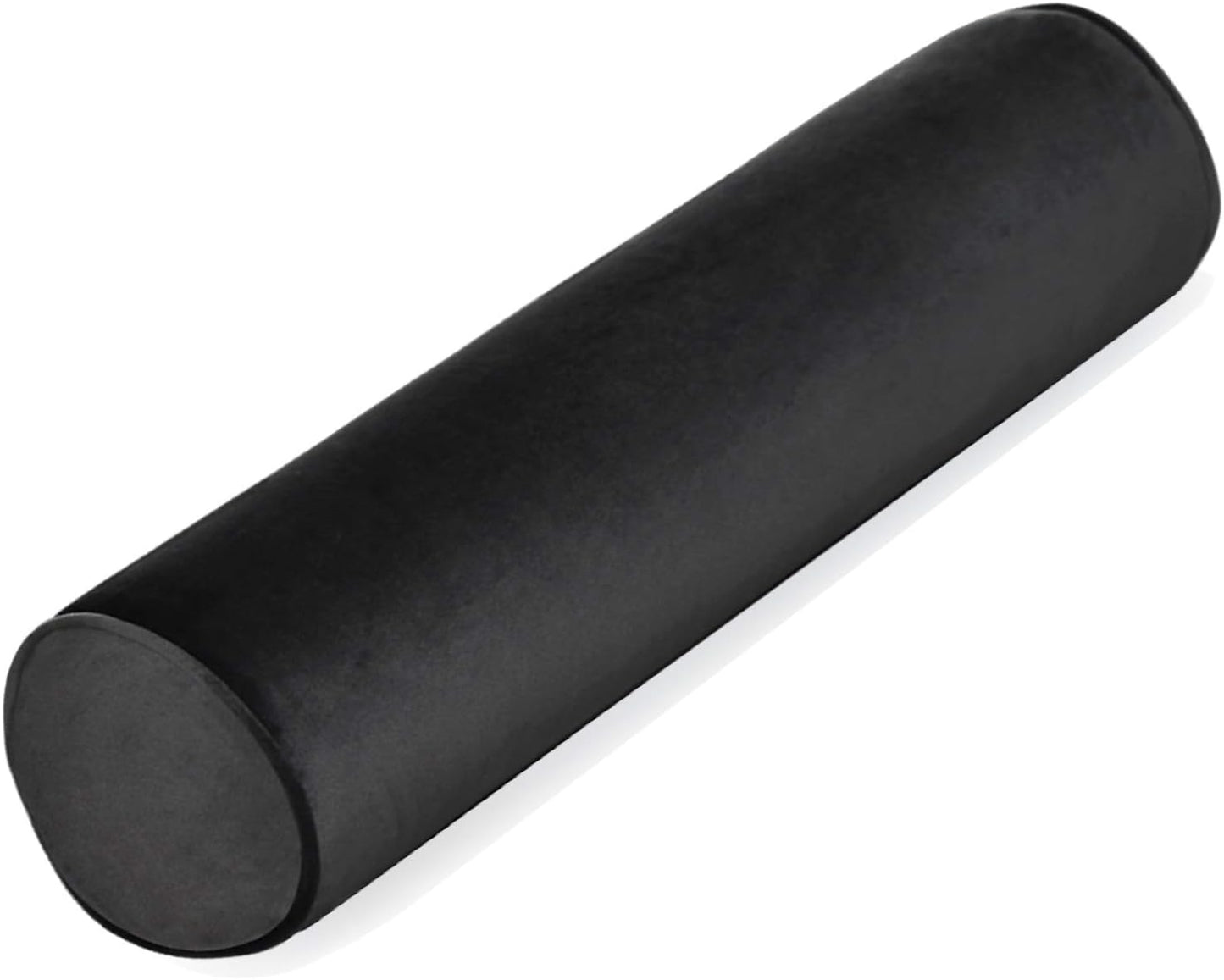 Tinbolunce Memory Foam Roll Pillow for Knee/Leg/Neck - Full Moon Bolster/Round Cylinder Pillow for Sleeping on Side or Back - Removable Cooling Cover Length 18" x 6" Diameter (Chocolate Brown)