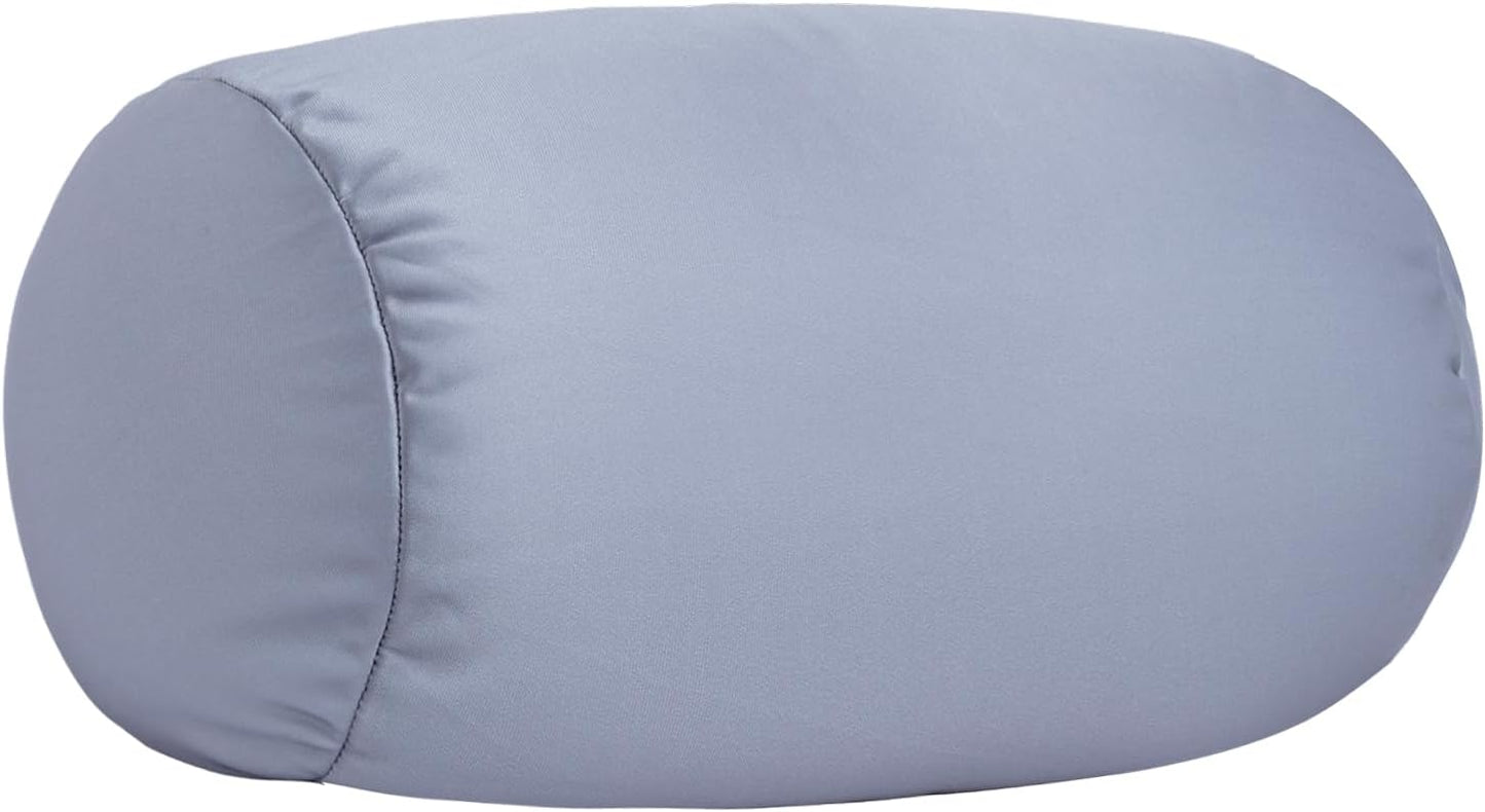 Squishy Microbead Neck Pillow, 7Inch x 12Inch Soft Travel Body Bed Pillow Bean Pillow for Kids Adult Chair Sleeping Car Seat, Fun Dormroom (Sky Blue)