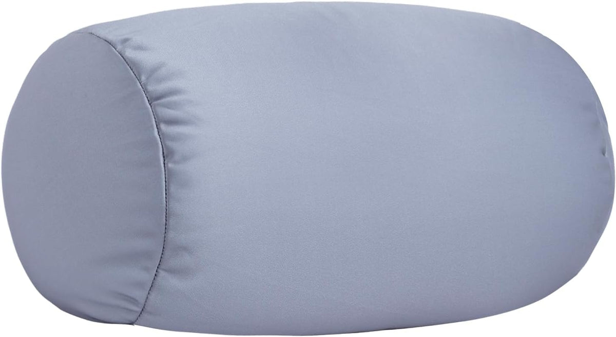 Squishy Microbead Neck Pillow, 7Inch x 12Inch Soft Travel Body Bed Pillow Bean Pillow for Kids Adult Chair Sleeping Car Seat, Fun Dormroom (Sky Blue)