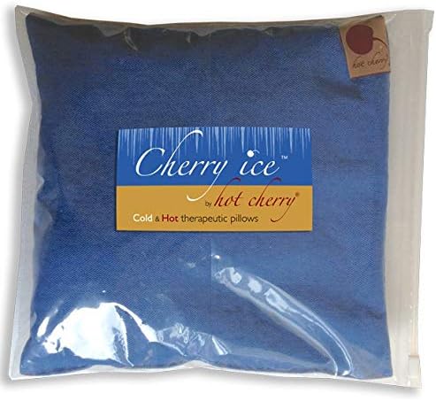 Square Red Ultra-Suede Microwavable Cherry Pit Pillow, Hot/Cold Compress | Sustainable Heating Pad, Moist Heat Muscle Joint Pain Relief
