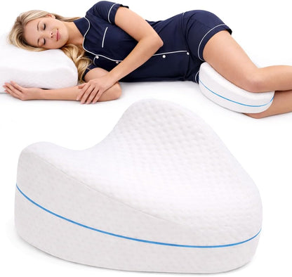 Contour Legacy Cool Leg & Knee Foam Support Pillow for Side Sleepers Soothing Relief for Back, Hips, Knees, Joints, Nerves & Muscles