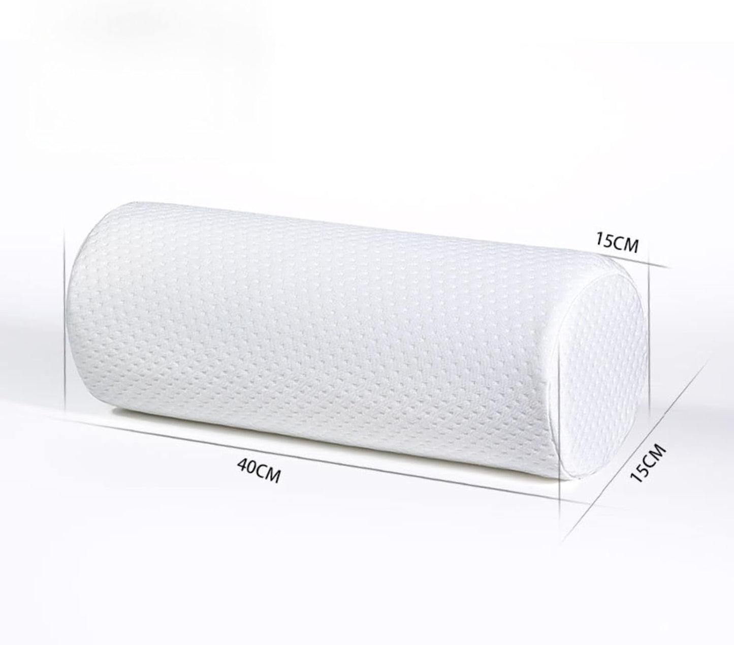 Bogey's Antidote Neck Roll Pillow for Pain Relief Sleeping, Cervical Memory Foam Cylinder Pillow,Travel Bolster Pillow for Bed for Side Sleepers Back Sleeper,15.7 * 6 * 6 inch (White)