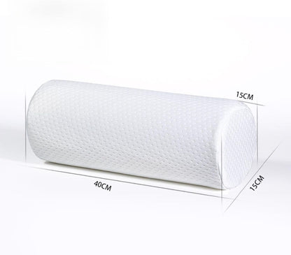 Bogey's Antidote Neck Roll Pillow for Pain Relief Sleeping, Cervical Memory Foam Cylinder Pillow,Travel Bolster Pillow for Bed for Side Sleepers Back Sleeper,15.7 * 6 * 6 inch (White)