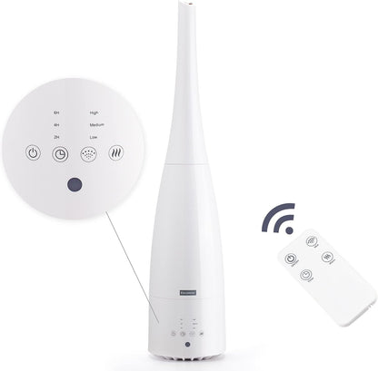 Cool Mist Humidifier，Elecameier Air humidifier for Home/Bedroom with Remote Control 2.3L Smart Air Humidifier for Desk/Office/Bedroom 25dB Whisper Quiet with Auto Shut off dark wood