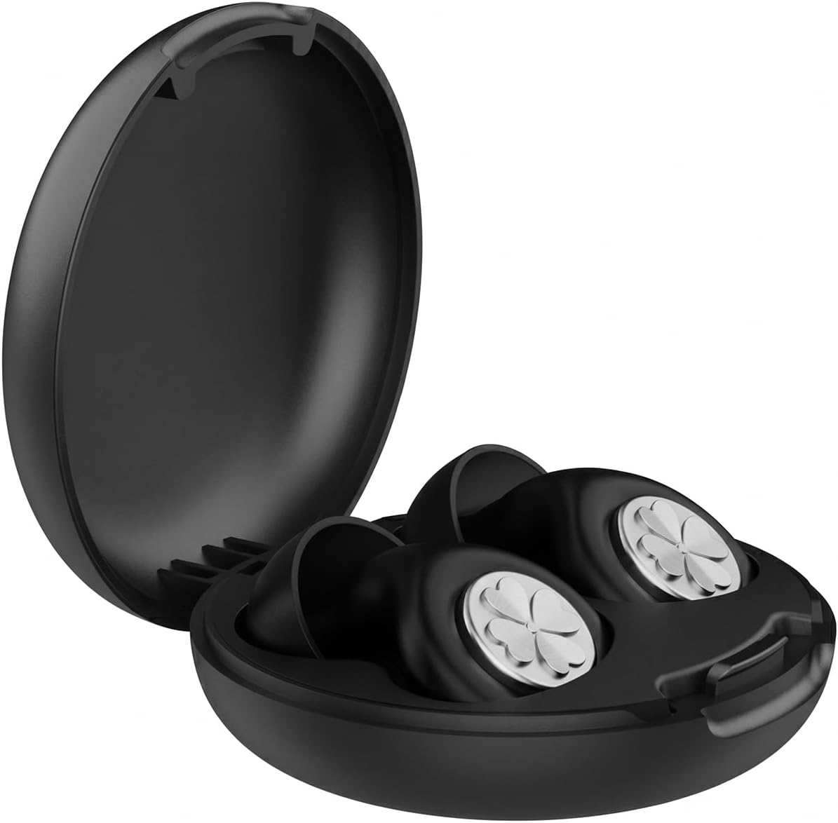 HEKKE 45dB Ear Plugs for Sleeping, Soft Silicone for Side Sleepers, 4 Sizes | Reusable soft silicone with XS/S/M/L sizes for side sleepers, concerts, flights and hotels; carrying case included.