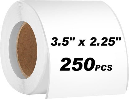 250pcs 3.5 x 2.25 Inch Blank Name Tag Stickers Removable Freezer Labels | Easy Peel Off, Tear Resistant, No Residue, Write On Moving Labels for Classroom Storage Bins Jars Food Containers Box