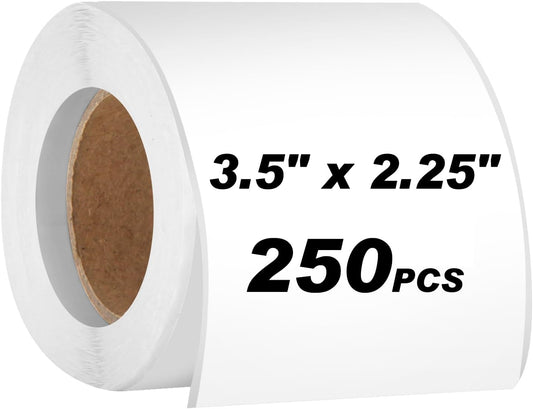 250pcs 3.5 x 2.25 Inch Blank Name Tag Stickers Removable Freezer Labels | Easy Peel Off, Tear Resistant, No Residue, Write On Moving Labels for Classroom Storage Bins Jars Food Containers Box