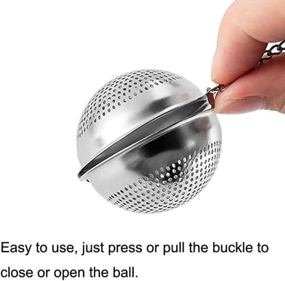 2 Pack Food Grade 304 Stainless Steel Mesh Tea Ball 2.1 Inch Tea Infuser Strainer Filter Diffuser for Loose Tea