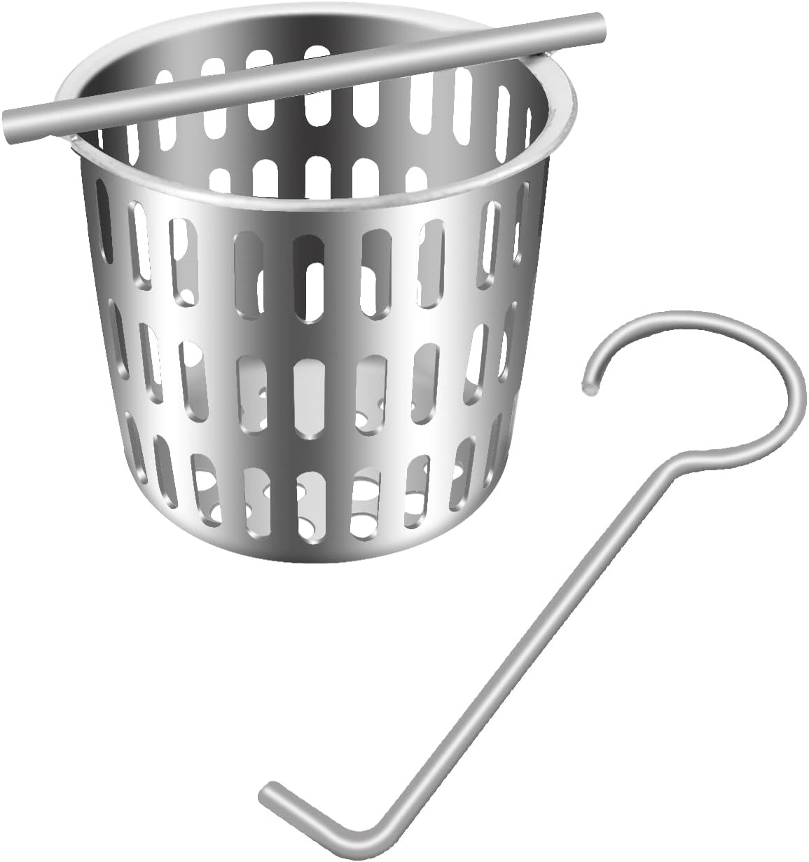 2 Inch Hair and Debris Strainer, Shower Drain Strainer with Lifting Hook, Stainless Steel Debris Basket Shower Drain Catcher, Hair Catcher for Floor Drain
