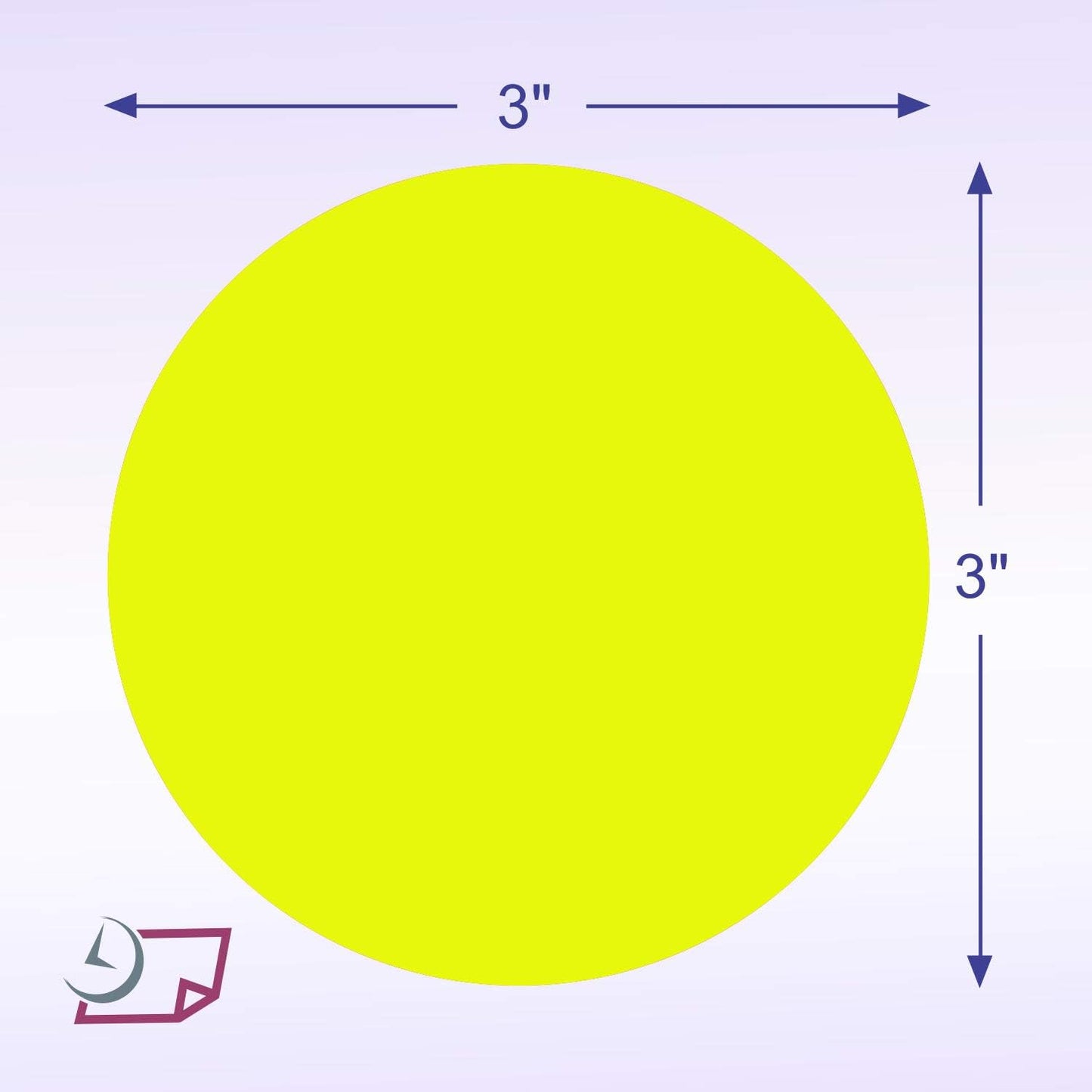 Blank Color Coding Stickers, Writable Surface â€“ 500 Permanent Labels per Roll (Yellow Fluorescent, 1.5" Circle)