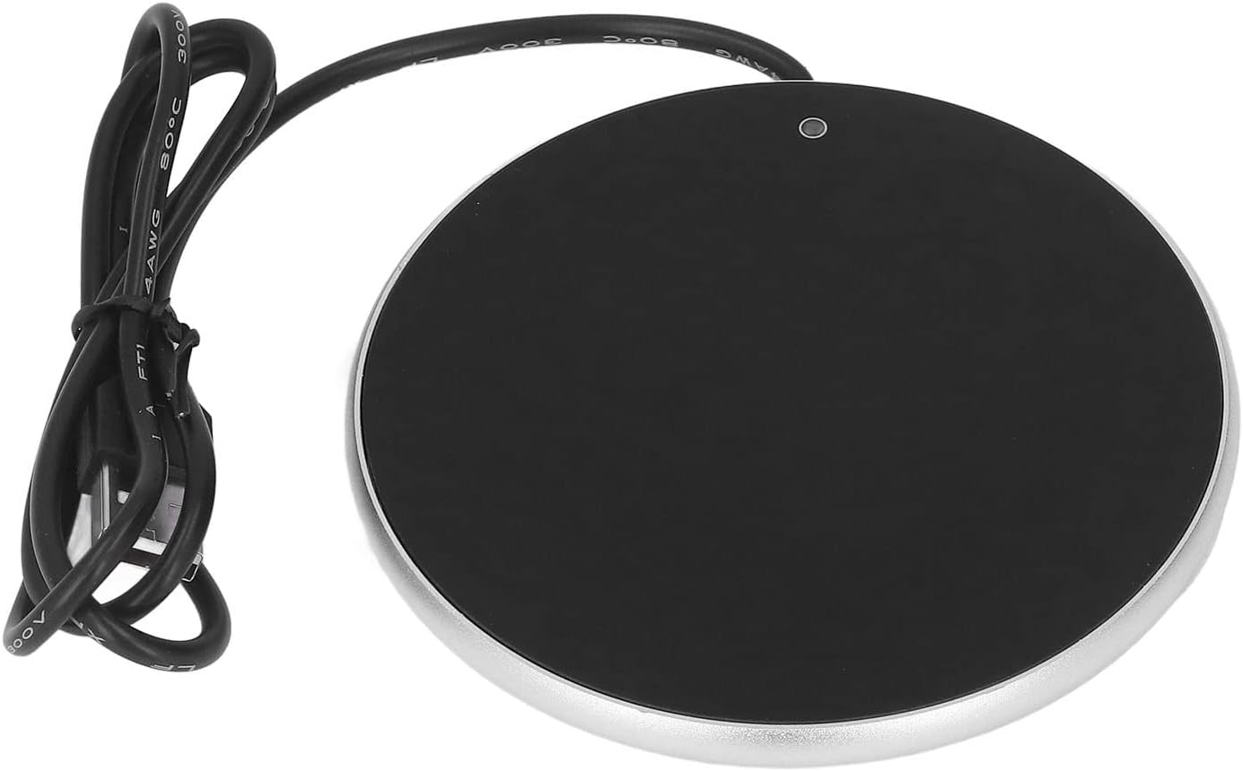 Smart Coffee Mug Warmer with Auto Shut Off, 55C Constant Temperature Coaster for Desk, Electric Beverage Warmer for Coffee Tea and Candle Wax (Black)