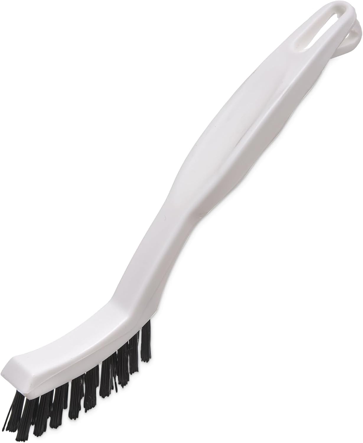 SPARTA Grout Brush with Stiff Nylon Bristles, 8 Inch, White | Flo-Pac, Stiff Crimped Nylon Bristles, 2.75-Inch Brush Section, Narrow Crevices, BPA Free