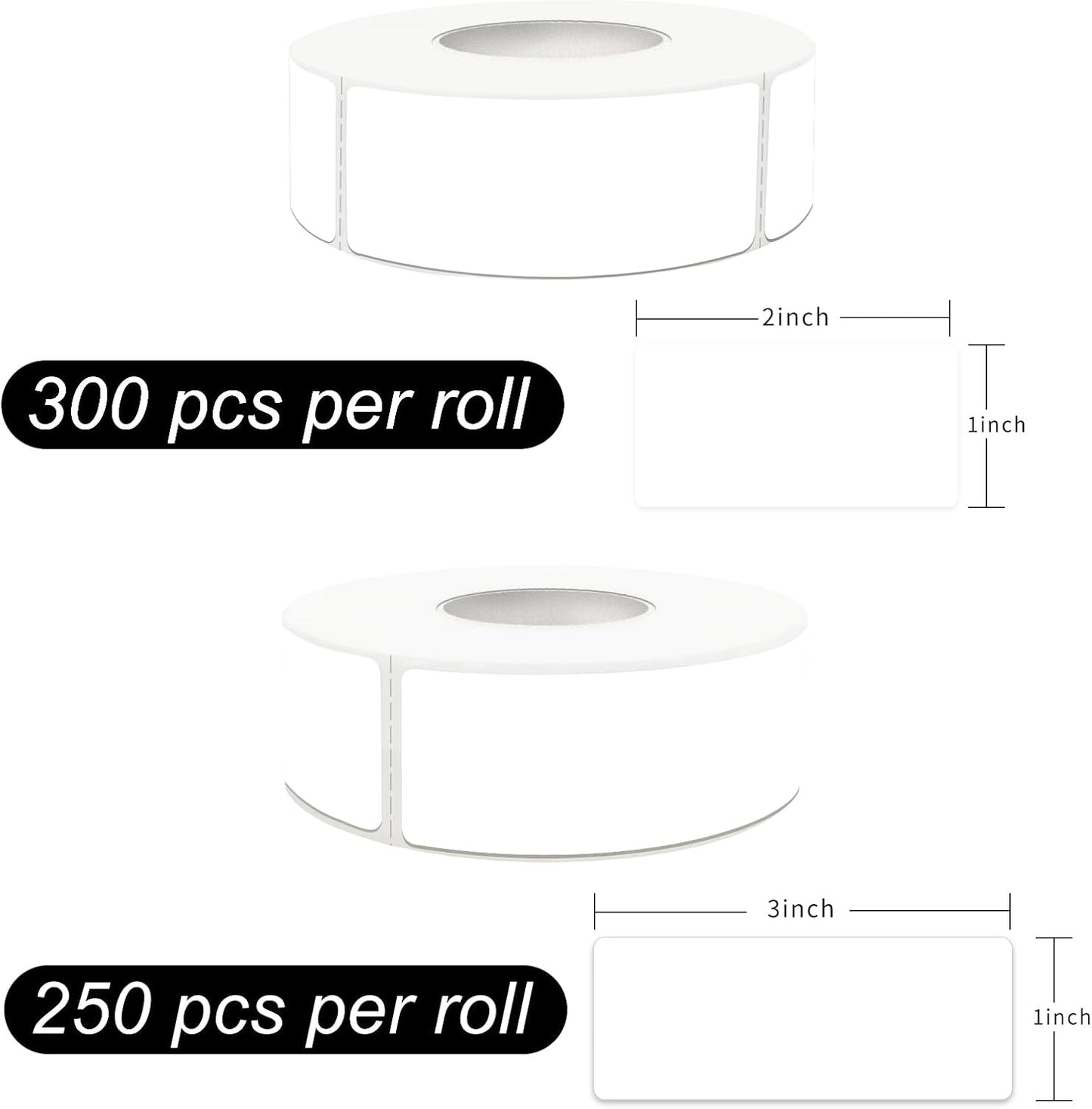 Removable Freezer Labels, Date Label 1x2 Inch Food Storage Stickers, Waterproof Oil Resistant Easy Clean Leaves no Residue 300 Total Per Roll