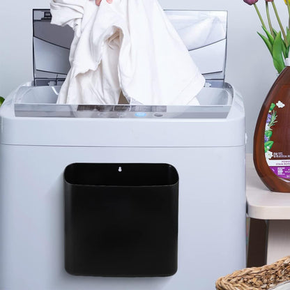 Picowe Magnetic Laundry Storage, Large Lint Holder Bin, Space-Saving Trash Container Hanging on Dryer, Washer or Wall Mount (Gray White)
