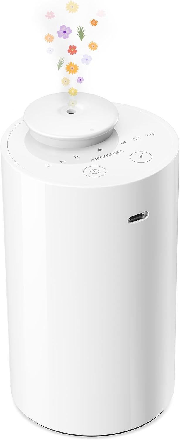 Airversa AN6 Waterless Diffuser for Essential Oil for Home, Room, Black