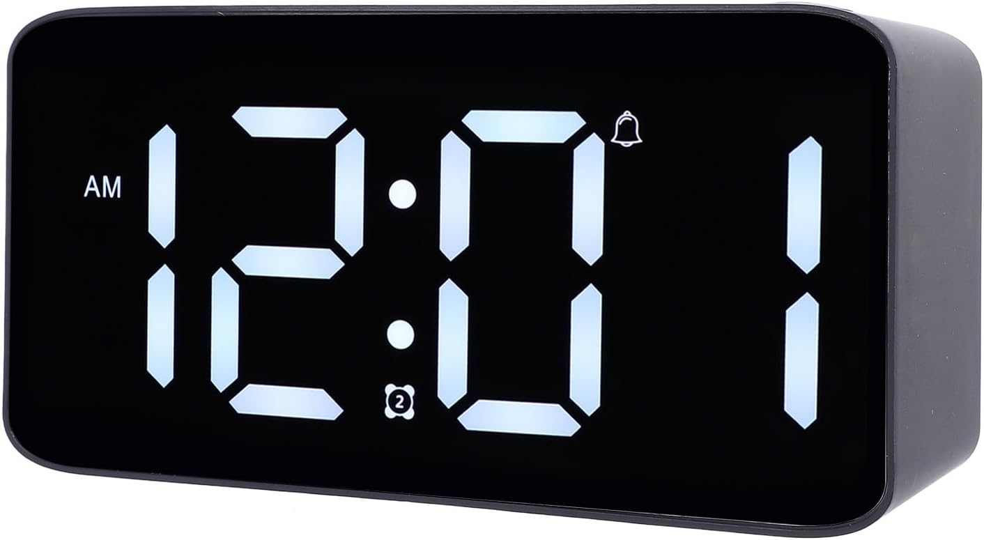 Ymiko Vibrating Alarm Clock with Bed Shaker Large LED Display Corded Vibrator for Heavy Sleepers