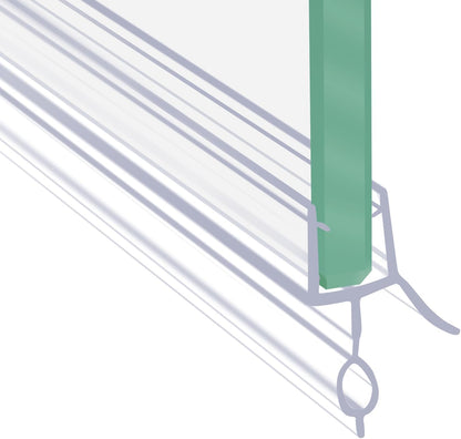 Frameless Shower Door Sweep Shower Door Bottom Seal for 3/8" Glass,36" Long | Glass Shower Door Seal Strip,Clear Vinyl
