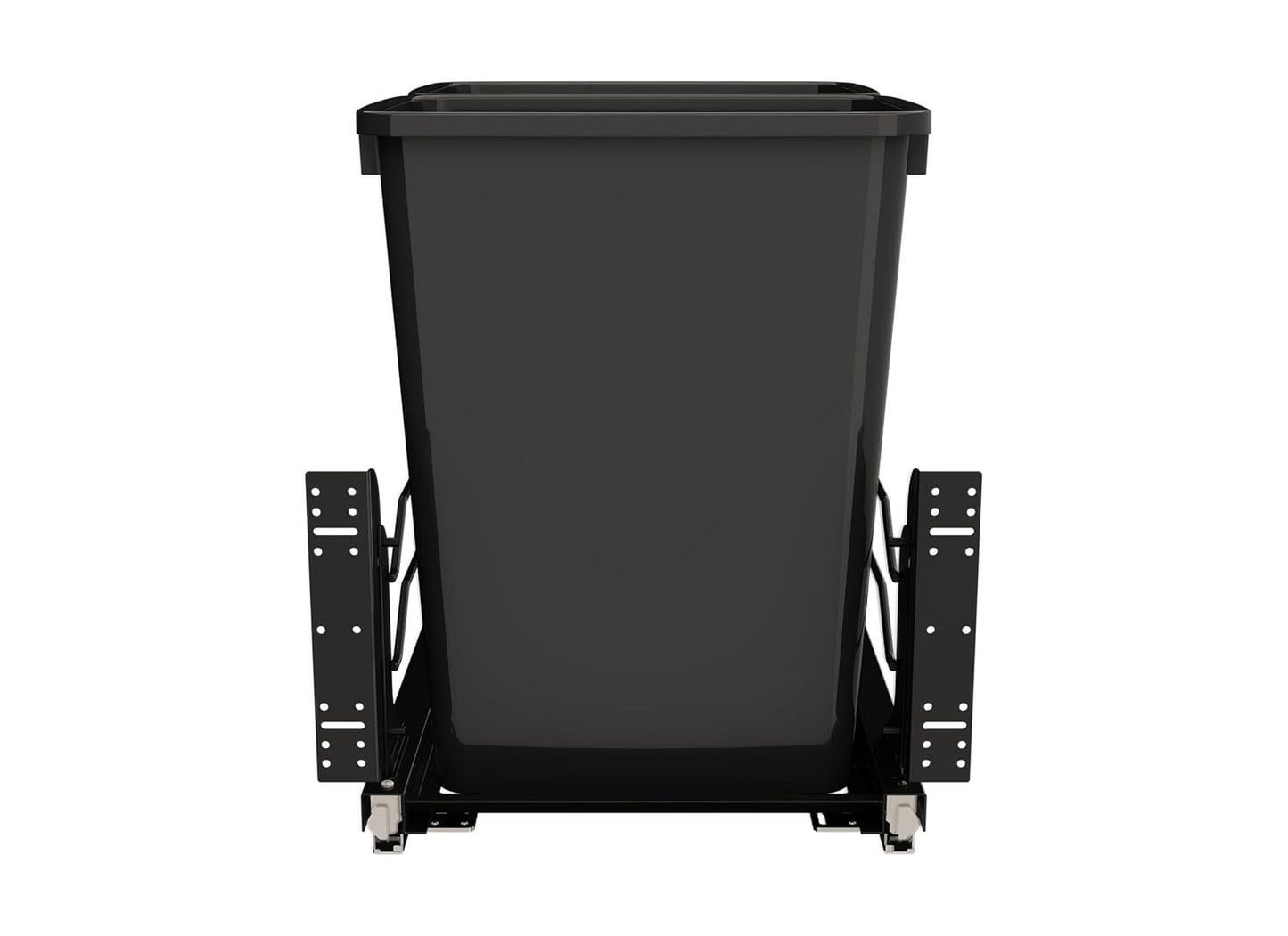 Rev-A-Shelf Double Pullout Trash Can w/Soft-Close Slides, 14.5" Min Opening | Large Capacity Garbage/ Recycling Waste Bins for Under Kitchen Cabinets, Heavy Gauge Wire Construction, 53WC-1835SCDM-211