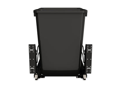 Rev-A-Shelf Double Pullout Trash Can w/Soft-Close Slides, 14.5" Min Opening | Large Capacity Garbage/ Recycling Waste Bins for Under Kitchen Cabinets, Heavy Gauge Wire Construction, 53WC-1835SCDM-211
