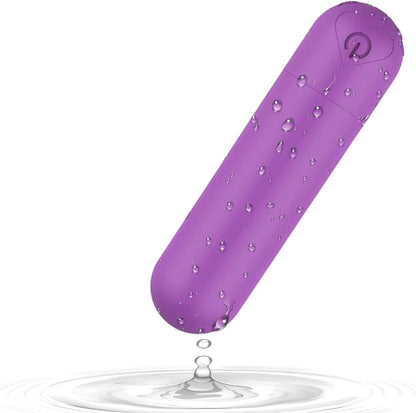 Mini Handheld Electric Back Massager Waterproof Quite Massager, Portable Massager for Back Neck Shoulder Body,Light Purple