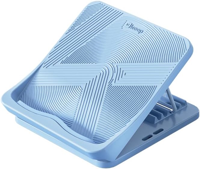 Keep Compact Slant Board for Calf Stretching, 5-Level Adjustable ABS Incline Board, Portable Foot Stretcher for Ankle Mobility, Yoga & Home Fitness, Women Teens Beginners