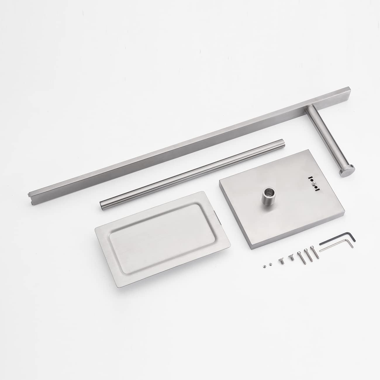 Miyili Matte Black Freestanding Toilet Paper Holder with Shelf, Premium SUS 304 Stainless Steel Bathroom Storage Organizer & Paper Towel Dispenser