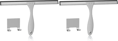 AmazerBath Squeegee for Shower Glass Door, All-Purpose Squeegee with Hook for Shower Doors, Windows, Mirrors, Tiles and Car Glass, 10 Inches
