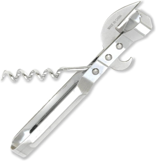 Chef Craft Select Can Opener with Tapper, 6.5 inches in length, Nickle Plated