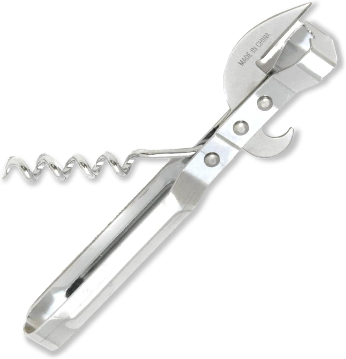 Chef Craft Select Can Opener with Tapper, 6.5 inches in length, Nickle Plated