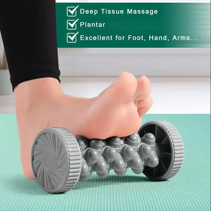 Portable Foot Massager Roller - Deep Tissue Muscle Massage for Plantar Fasciitis Relief, Heel & Arch Pain - Reflexology Therapy Tool for Men & Women