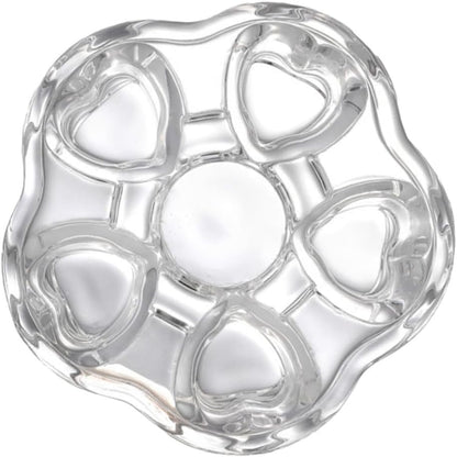 LABRIMP Heart-Shaped Glass Base for Teapot Stylish Insulated Heating Design for Warm Tea Multi-Functional Candle Holder Safe and Elegant Accessory
