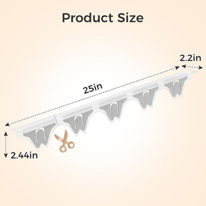 Silicone Stove Gap Covers with Stainless Steel, Oven Gap Filler Seals Gaps Between Stovetop and Counter, Stove Gap Guards Range Trim Kit, Easy to Clean Stove Gap Guard (Black 2 Pack,25")