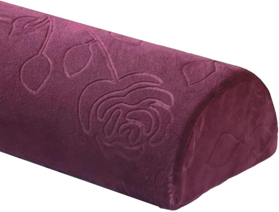 Half Moon Bolster Pillow for Legs, Knees, Lower Back and Head, Lumbar Support Pillow for Bed, Sleeping | Semi Roll for Ankle and Foot Comfort - Machine Washable Cover(@10,42x18x10cm/16.5x7x4in)