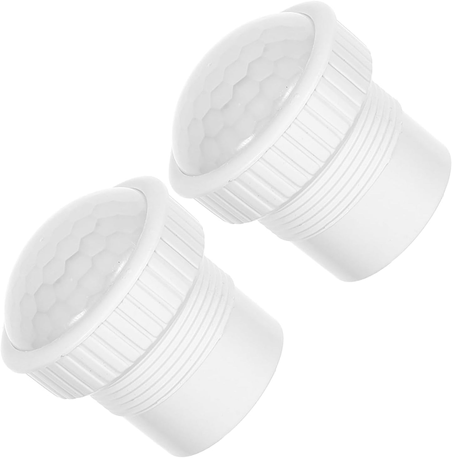 2pcs Motion Sensor Light Shade with High Sensitivity Auto Light Switch, Sturdy Plastic Housing for Outdoor Lighting Systems and Parking Lot Lighting, Weather-resistant White Cover